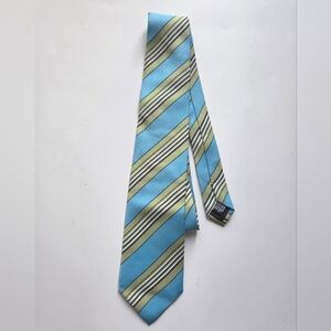 Hugo Boss | Blue and Green Striped Silk Neck Tie